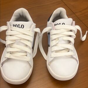 Polo by Ralph Lauren Kids White Sneakers with Black Accents
